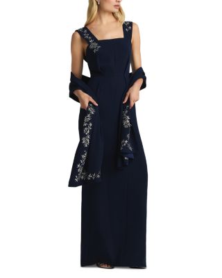 Satin Back Crepe Sequin Scarf