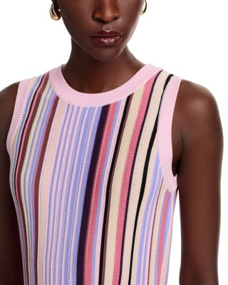 Rib Knit Striped Maxi Dress