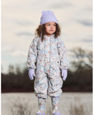 Girls' Printed Mid-Season One-Piece Outerwear with Hat - Baby