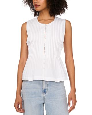 1.STATE - Cotton Pintuck Blouse