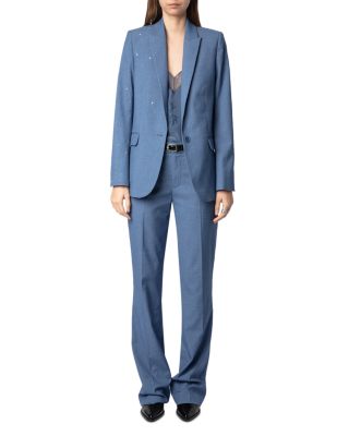 Rhinestone Embellished Blazer