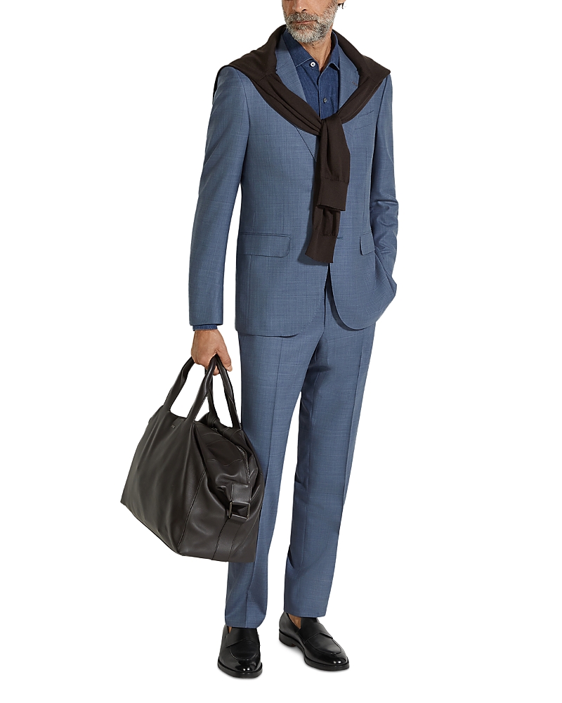 Zegna Light Avio Blue Centoventimila Wool Suit In Light Avio Blue