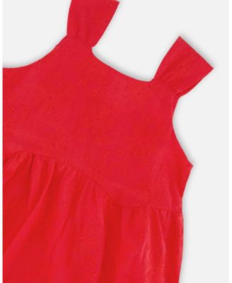  Girls' Multi-Tiered Eyelet Dress - Little Kid