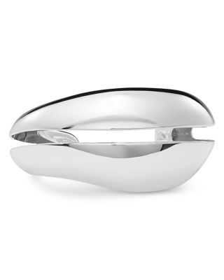 Wave Cuff Bracelet in Silver Tone