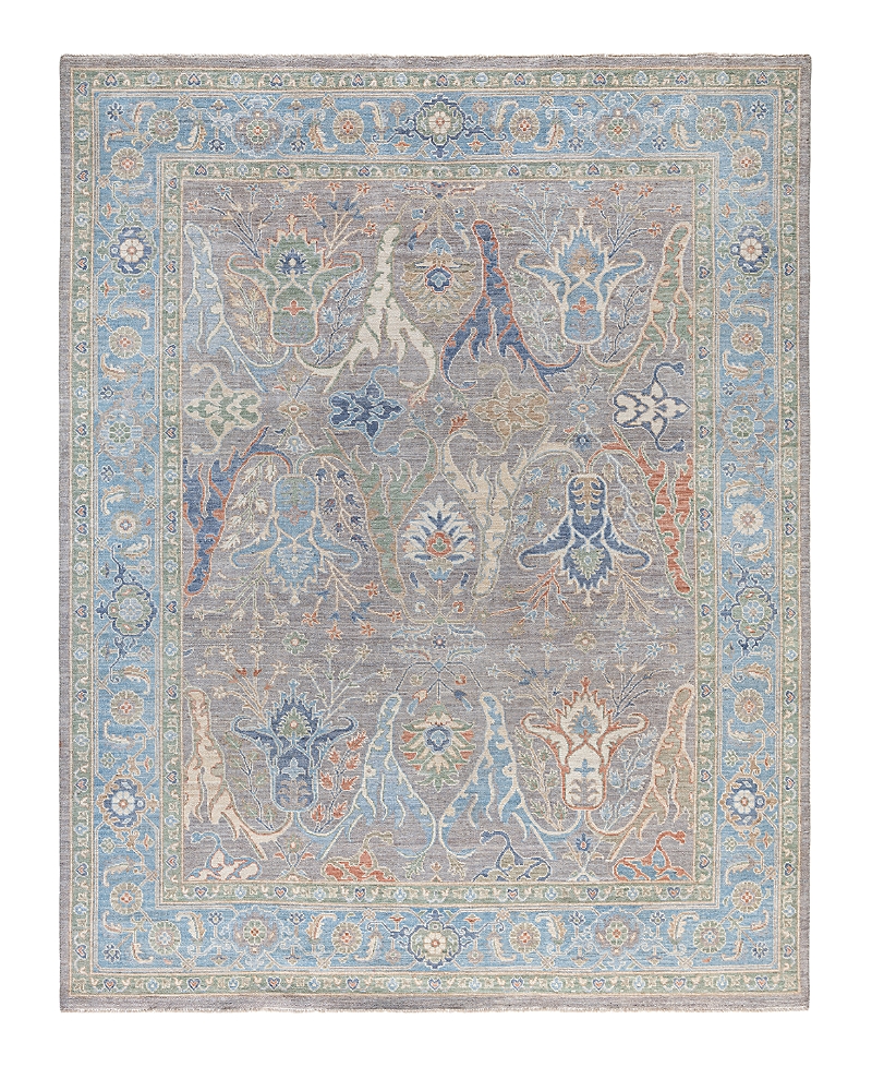 Bloomingdale's Colorful Oushak M1945 Area Rug, 7'11 X 9'11 In Gray