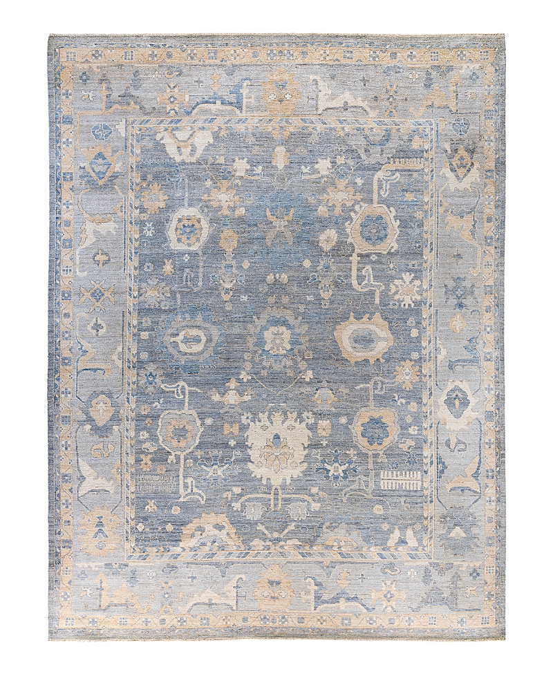 Bloomingdale's Colorful Oushak M1945 Area Rug, 9'1 X 11'11 In Gray