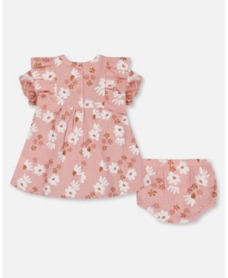  Girls' Printed Muslin Dress and Bloomer Set - Baby