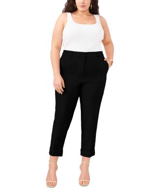 Wide Cuff Cropped Trousers