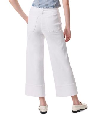 Andi High Rise Wide Leg Ankle Jeans in Optic White