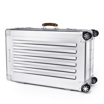 4 Wheel Aluminum XL Checked Suitcase, 90L