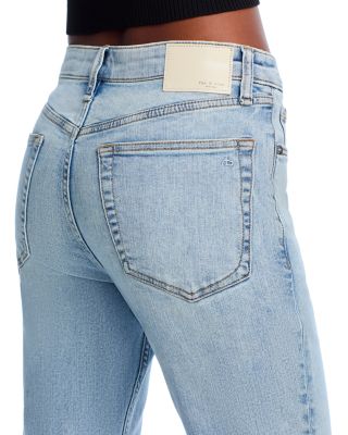 Flexi Dahlia Mid Rise Full Length Flare Jeans in Lou