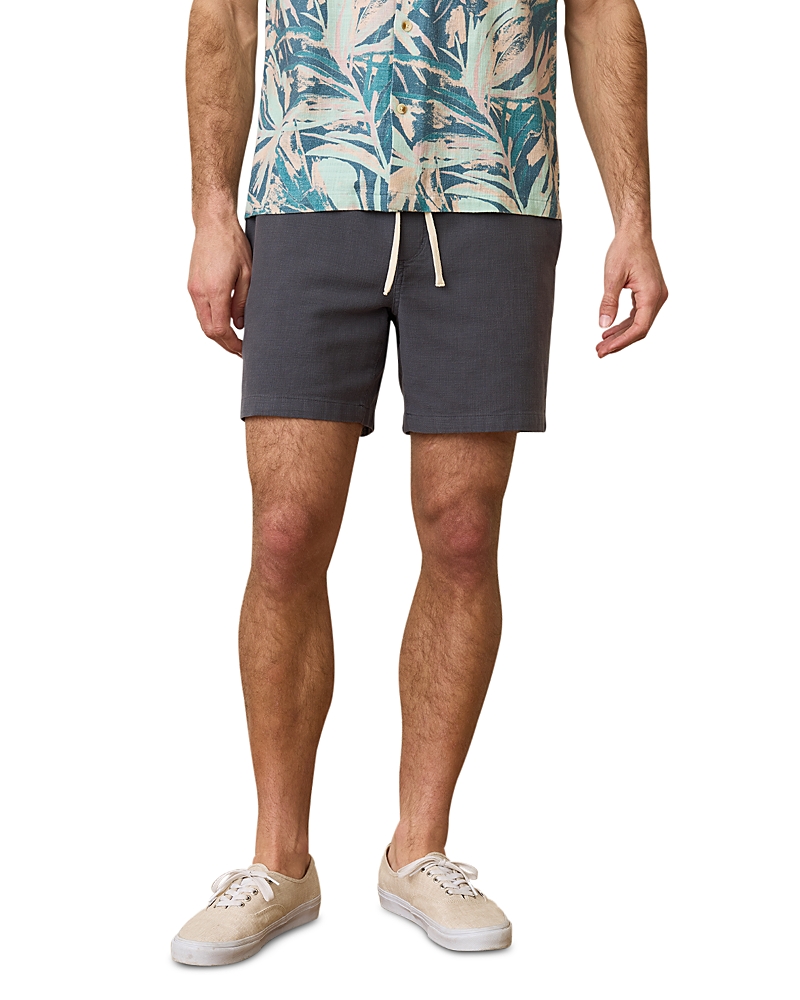 Marine Layer Saturday 6-inch Drawstring Beach Shorts In Gray