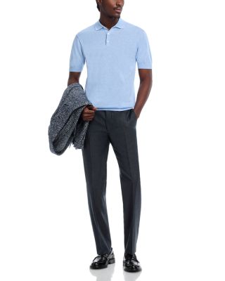 Cotton & Silk Knit Polo Shirt