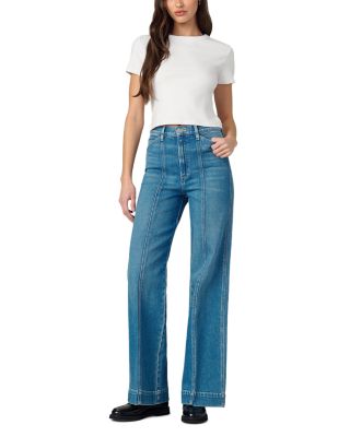 The Front Seamed High Rise Wide Leg Jeans in Biggest Fan