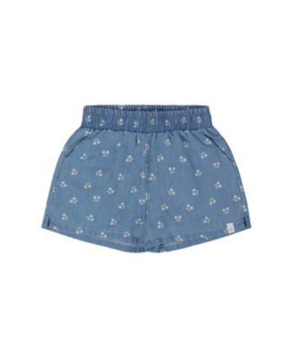 Deux par Deux - Girls' Printed Chambray Short - Little Kid