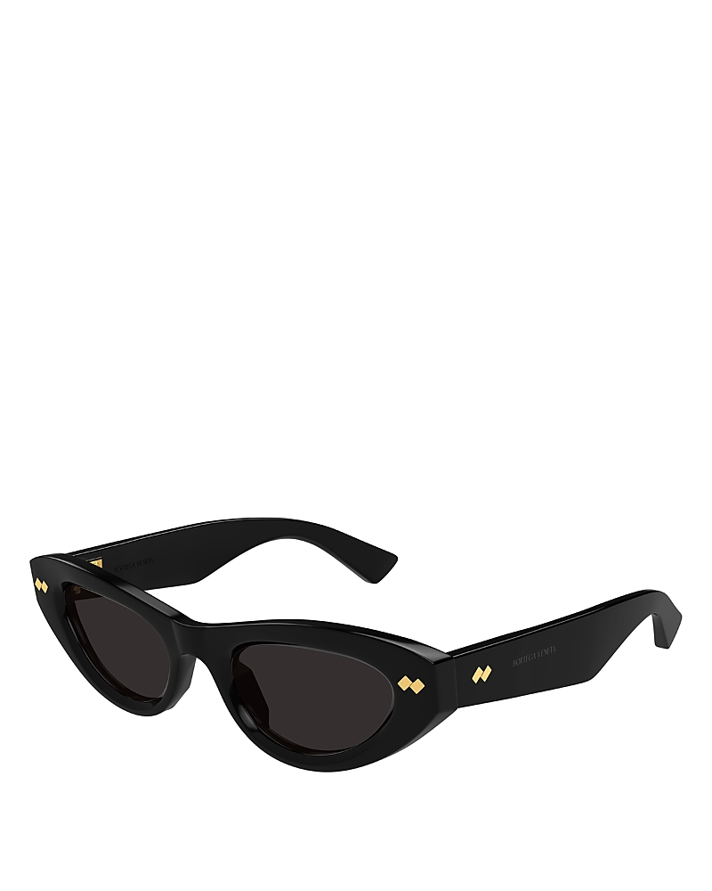 Bottega Veneta Bv1350s Linea Ribbon 001 Black Grey Sunglasses In Black