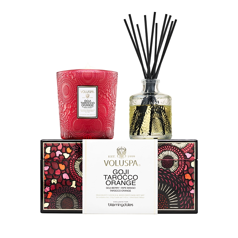 Voluspa Goji Tarocco Orange Candle & Reed Diffuser Gift Set - Exclusive