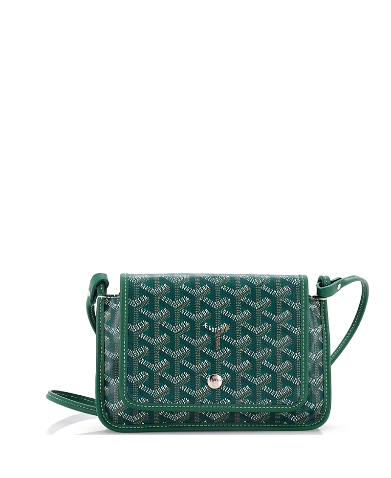 Pre-owned Pre-owned Goyard Goyard Plumet Clutch Wallet Coated Canvas In Green