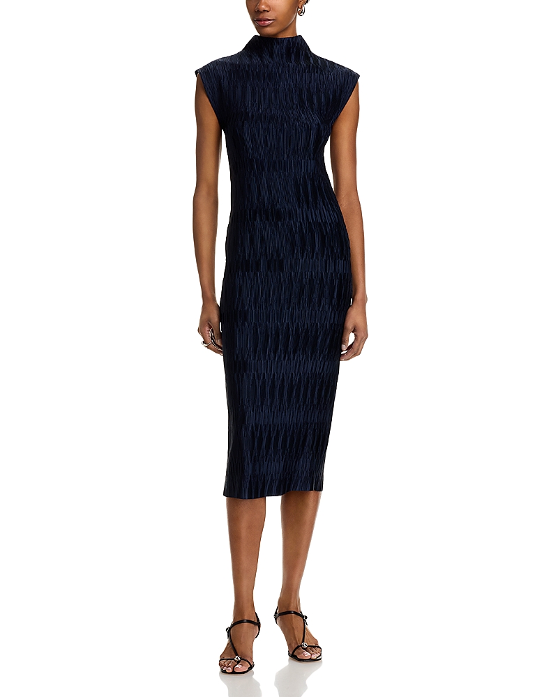 Shop Veronica Beard Gramercy Midi Dress In Navy