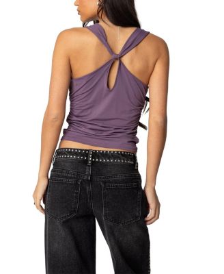 Liza Knotted Cowl Neck Top