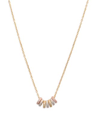 Shashi Gaia Pave Necklace, 16.25-18.25