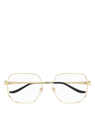 Panthere Classic 24K Gold Plated Squared Eye Glasses, 55mm