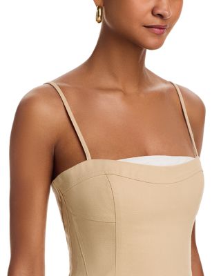 Anitha Mixed Media Bubble Hem Midi Dress