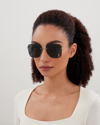 Rimless Squared Sunglasses, 58mm