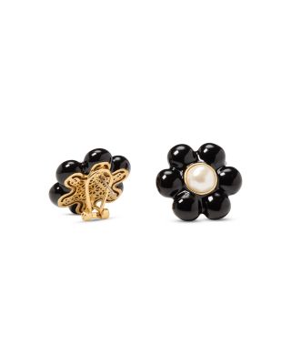 kate spade new york Stone & Enamel Large Petal Puff Stud Earrings