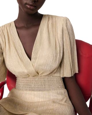 Metallic Ruffled Dress