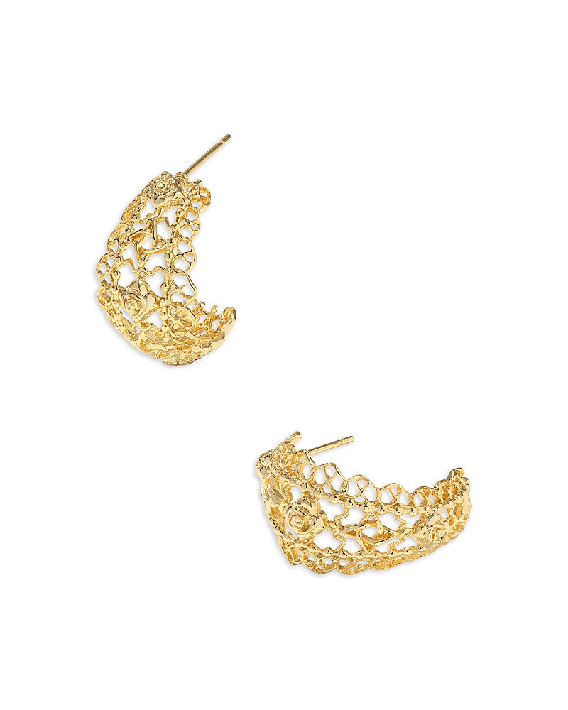 KENDRA SCOTT KRISTA LACE HUGGIE HOOP EARRINGS