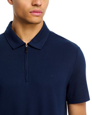 Sleek Pique Zip Polo Shirt