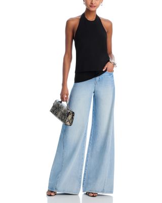 Beau High Rise Wide Leg T Seam Jeans in Fontana