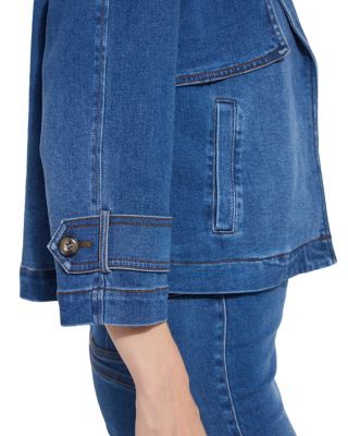 Jeanne Cropped Denim Trench Coat