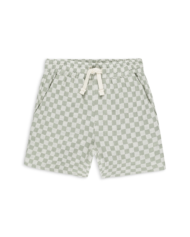 Rylee + Cru Boys' Striped Bermuda Linen Shorts - Little Kid In Sage