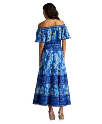 Amary Floral Pleated Chiffon Midi Dress