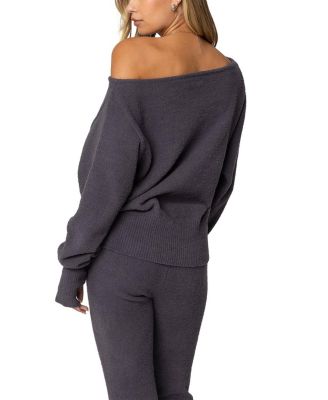 Plush Oversized Asymmetric Sweater
