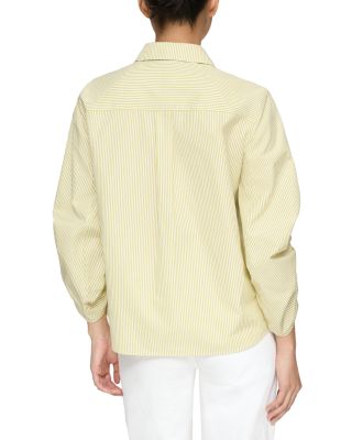 Ruched Sleeve Button Up Shirt