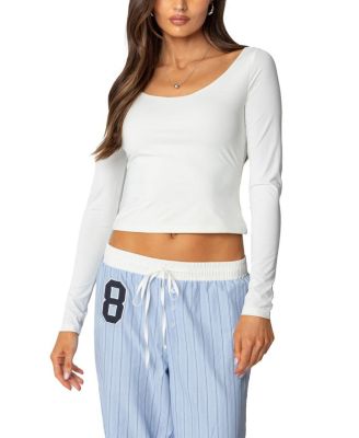 Edikted - Millicent Wide Scoop Neck Top