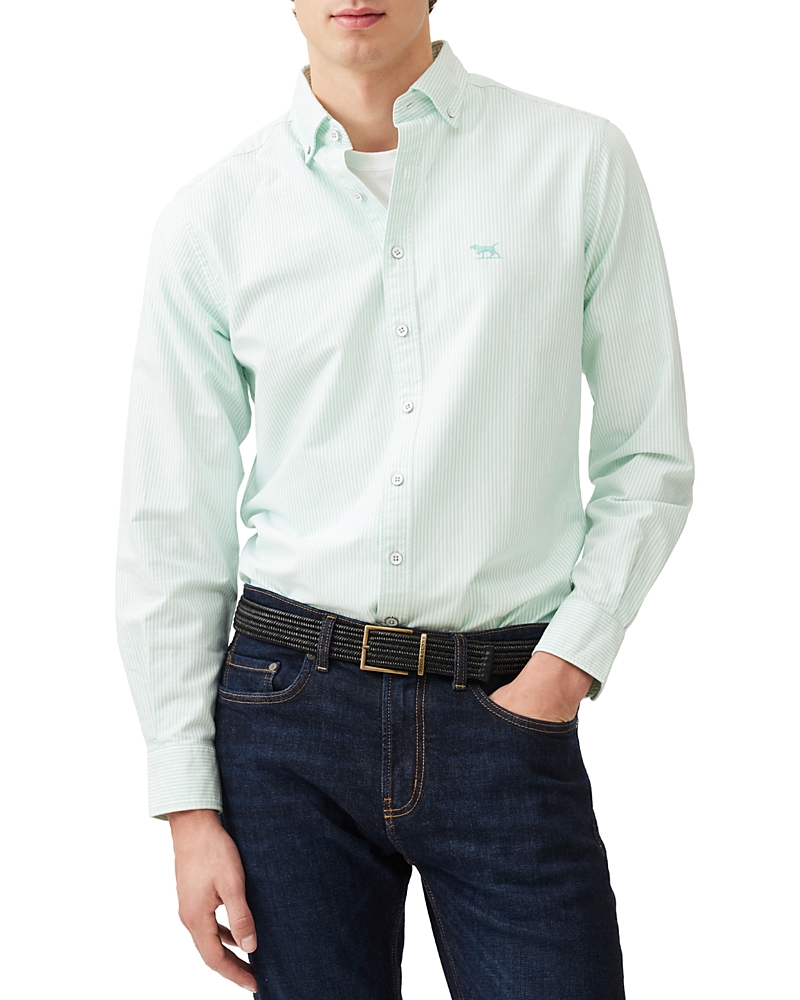 Rodd & Gunn Gunn Oxford Stripe Sports Fit Shirt In Spearmint