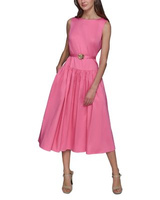 KARL LAGERFELD PARIS - Belted Midi Dress