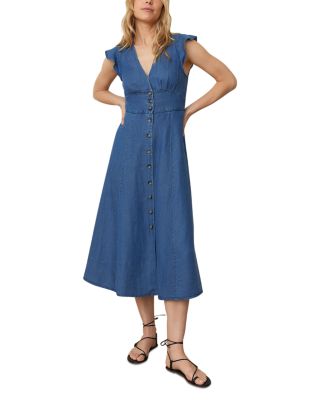 Camila Flutter Sleeve Midi Dress