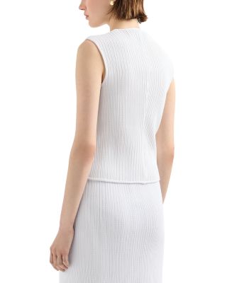 Textured Ottoman Jersey Full Zip Vest