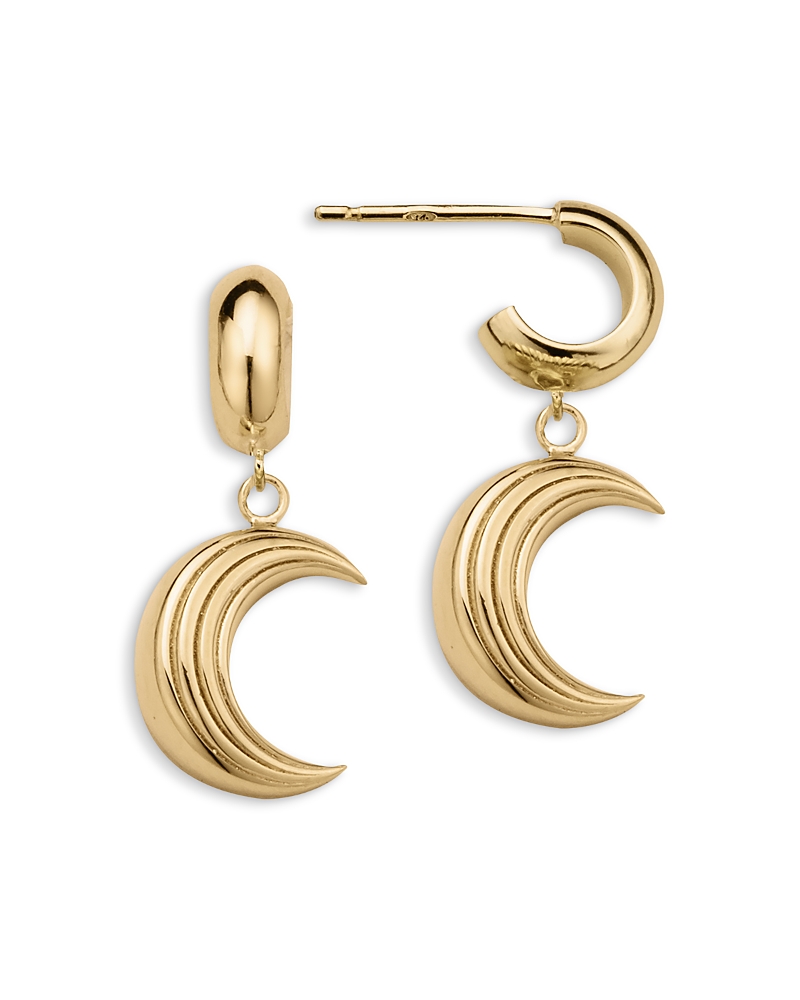 Shop Jennifer Zeuner Apollo Huggie Earrings In Gold