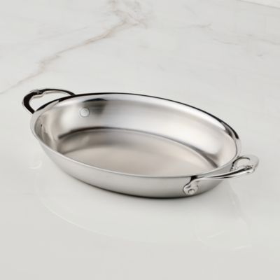 Provisions Medium Clad Stainless Steel Oval Au Gratin