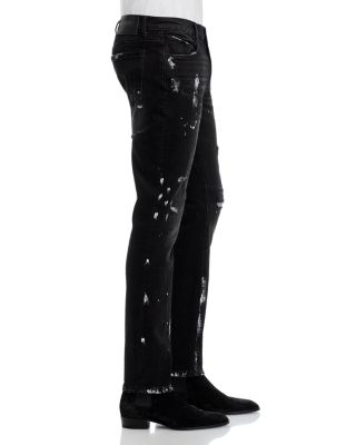 Distressed Skinny Jeans in Distressed Charcoal