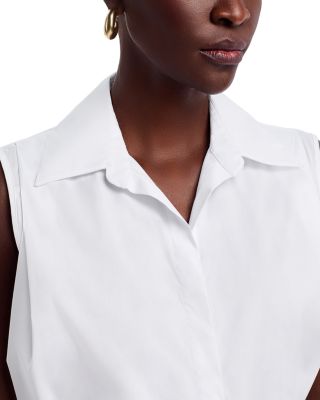 Erdi Tie Waist Sleeveless Blouse