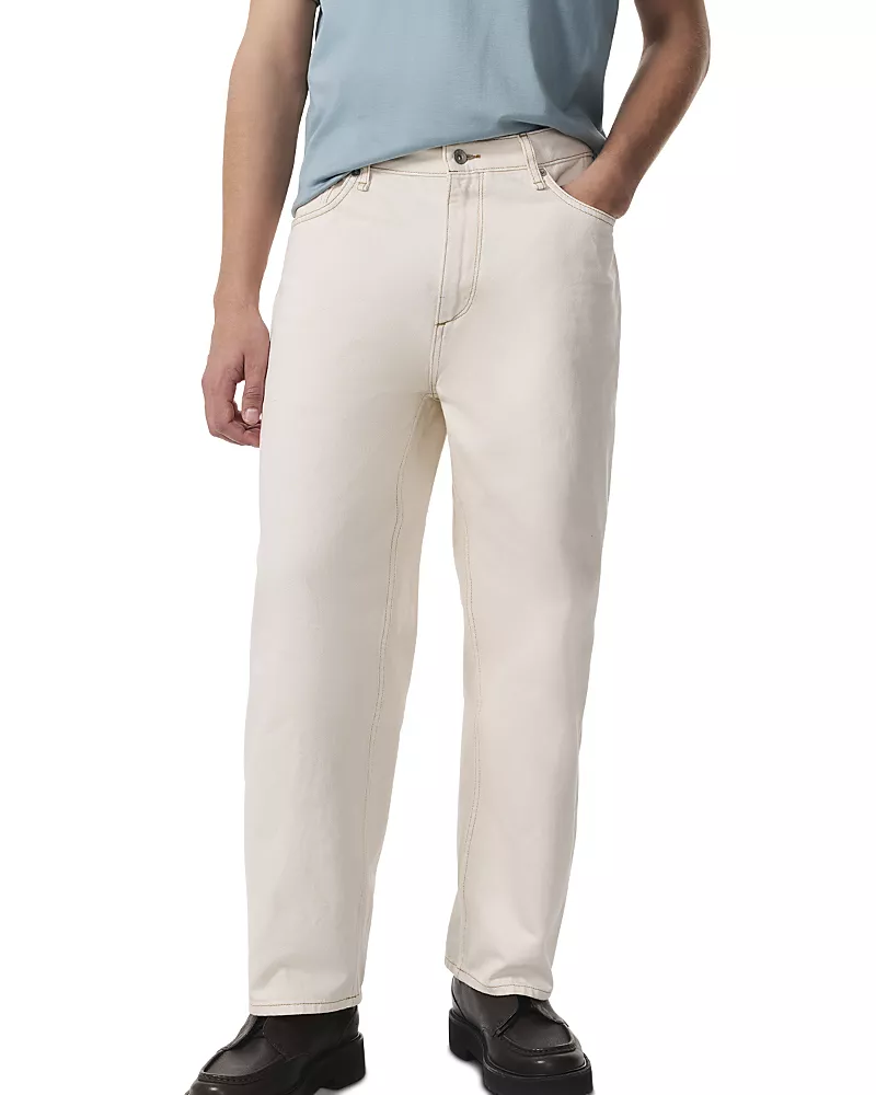 rag & bone rbBAGGY Fit Authentic Rigid Jeans in Ecru