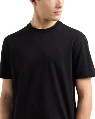 Textured Cotton Allover Jacquard Tee