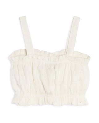 Girls' Eyelet Cropped Tank, Big Kid - Exclusive